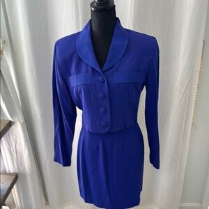 Elegant Purple Blazer & Skirt